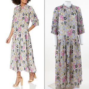 Rebecca Taylor Puff Sleeve Dress